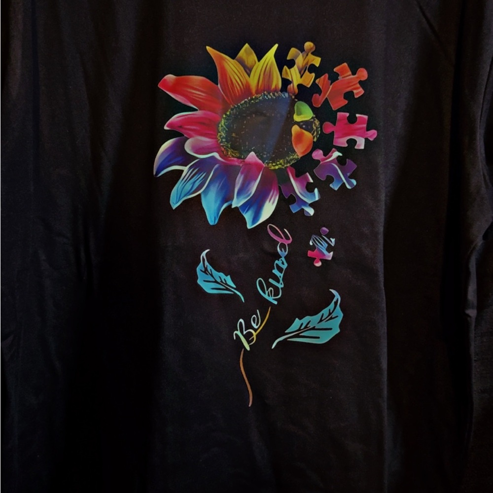 Colorful Sunflower Puzzle Graphic Tee